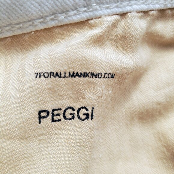 7 for All Mankind Peggi  High Rise Tapered Straight Leg Jeans White Size 29 - Picture 11 of 16